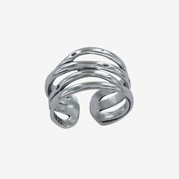 Band- Wide Floral Patterned Millgrain Ring Sterling Silver Stackable –  Stephanie Swanson Jewelry Design